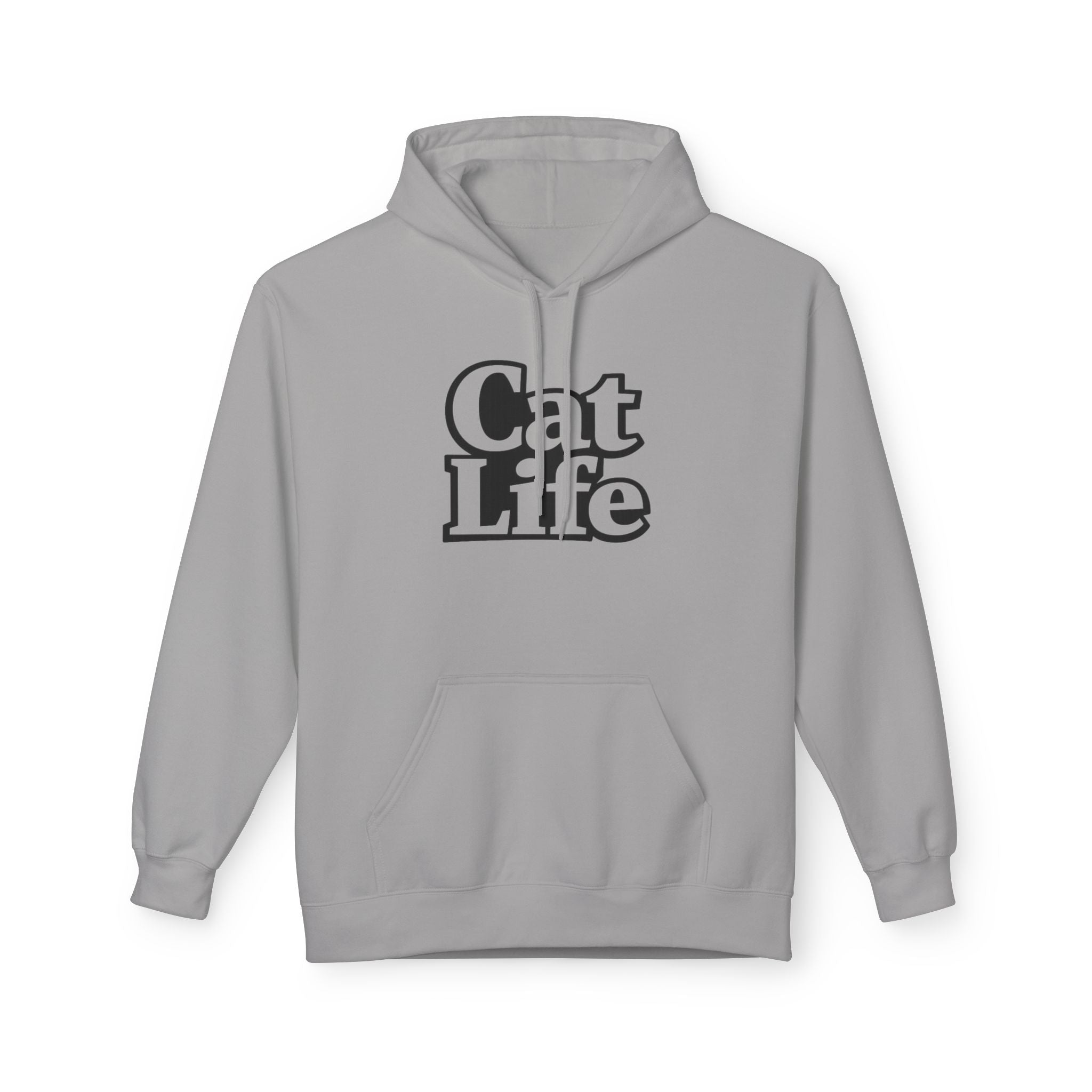Cat Life Retro Text Hoodie | Cozy Cat Lover Sweatshirt | Cat Mom Gift