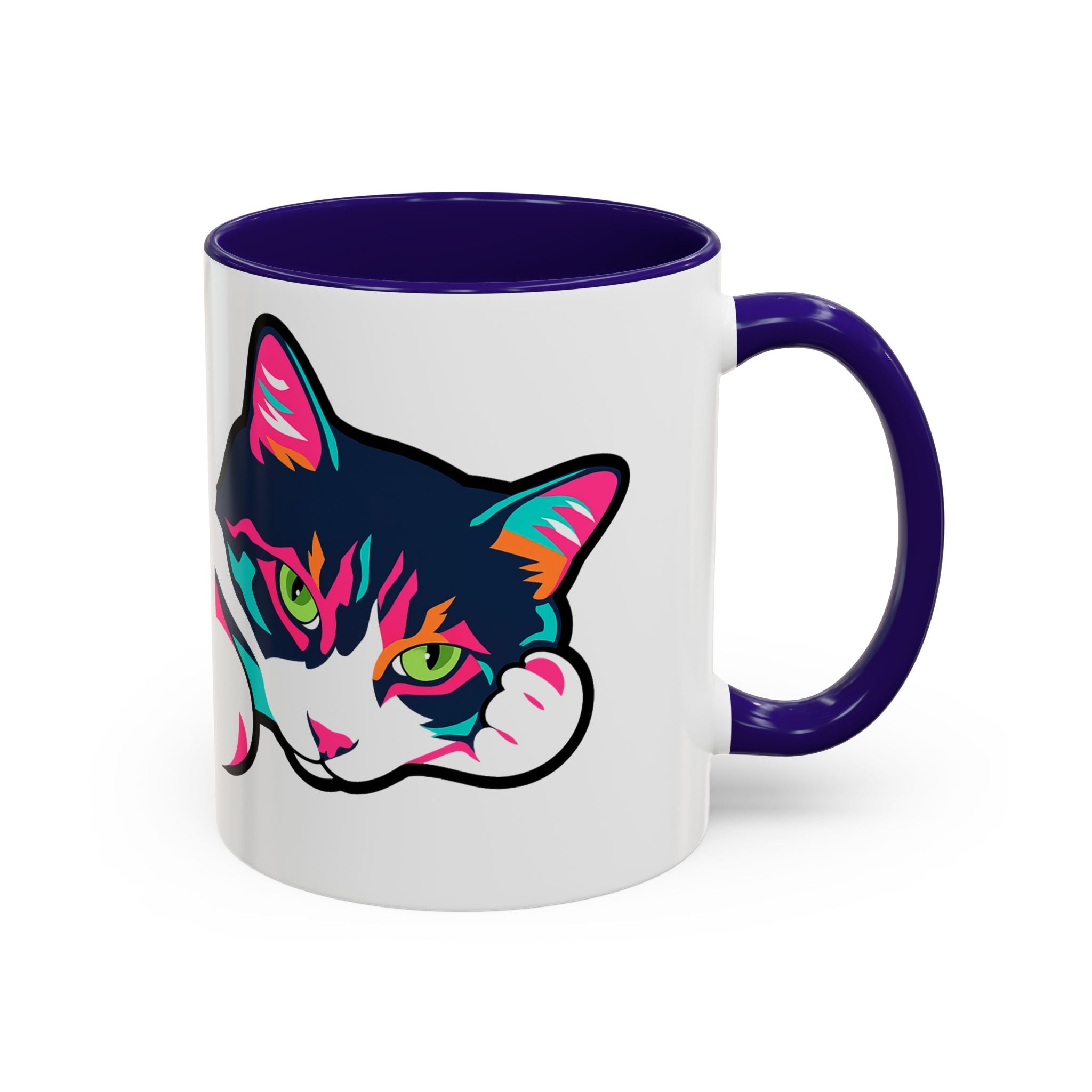 Lulu the Cat Pop-Art Attitude Mug - Bold, Colorful, and Cat-Approved