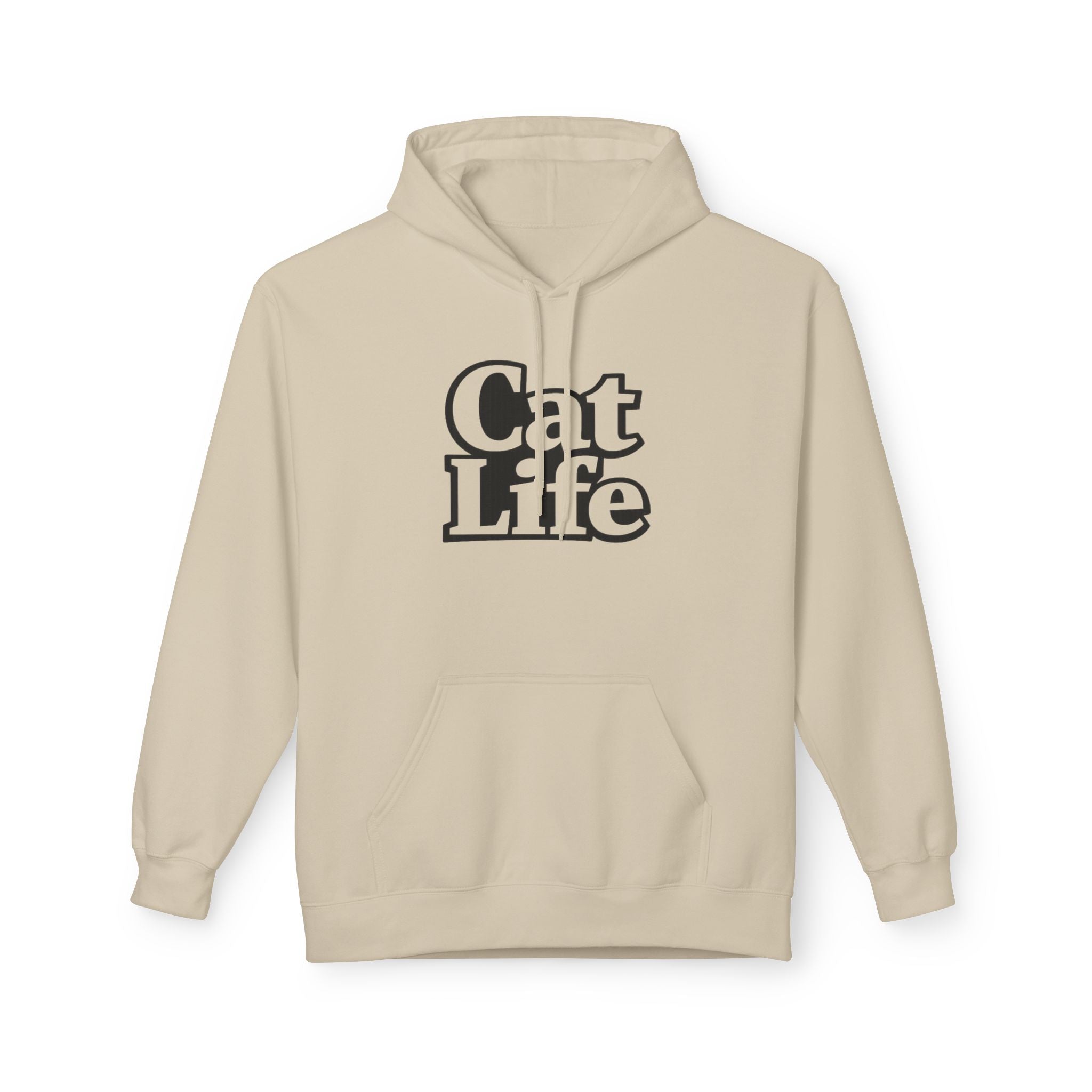 Cat Life Retro Text Hoodie | Cozy Cat Lover Sweatshirt | Cat Mom Gift