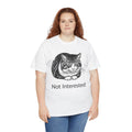 Grumpy Cat Illustration Not Interested T-Shirt | Funny Cat Tee