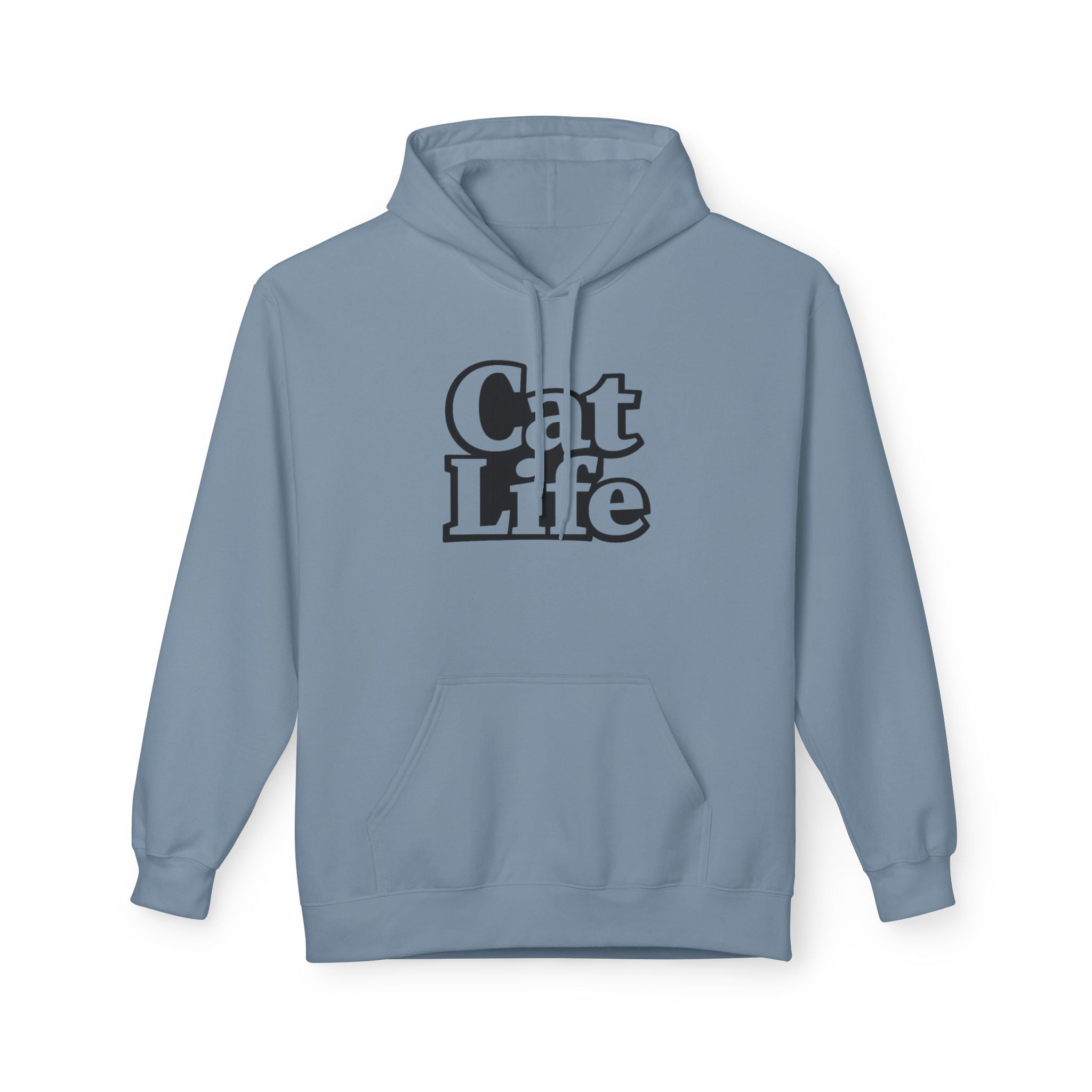 Cat Life Retro Text Hoodie | Cozy Cat Lover Sweatshirt | Cat Mom Gift