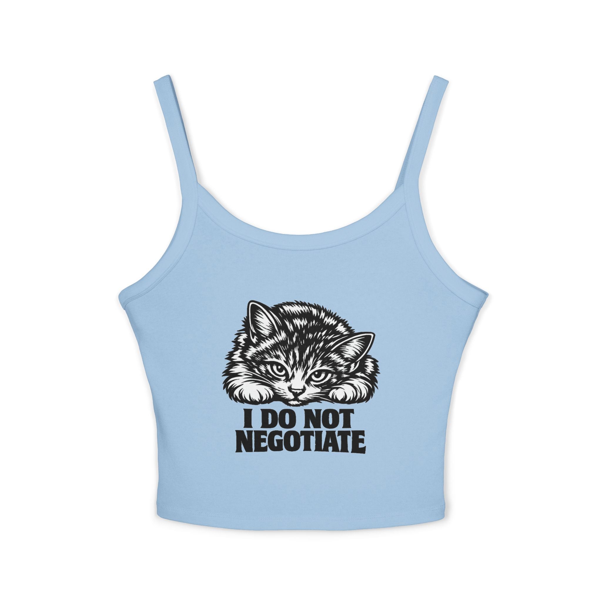 I Do Not Negotiate Cat Tank Top | Kitten Illustration Graphic | Cat Lover Gift