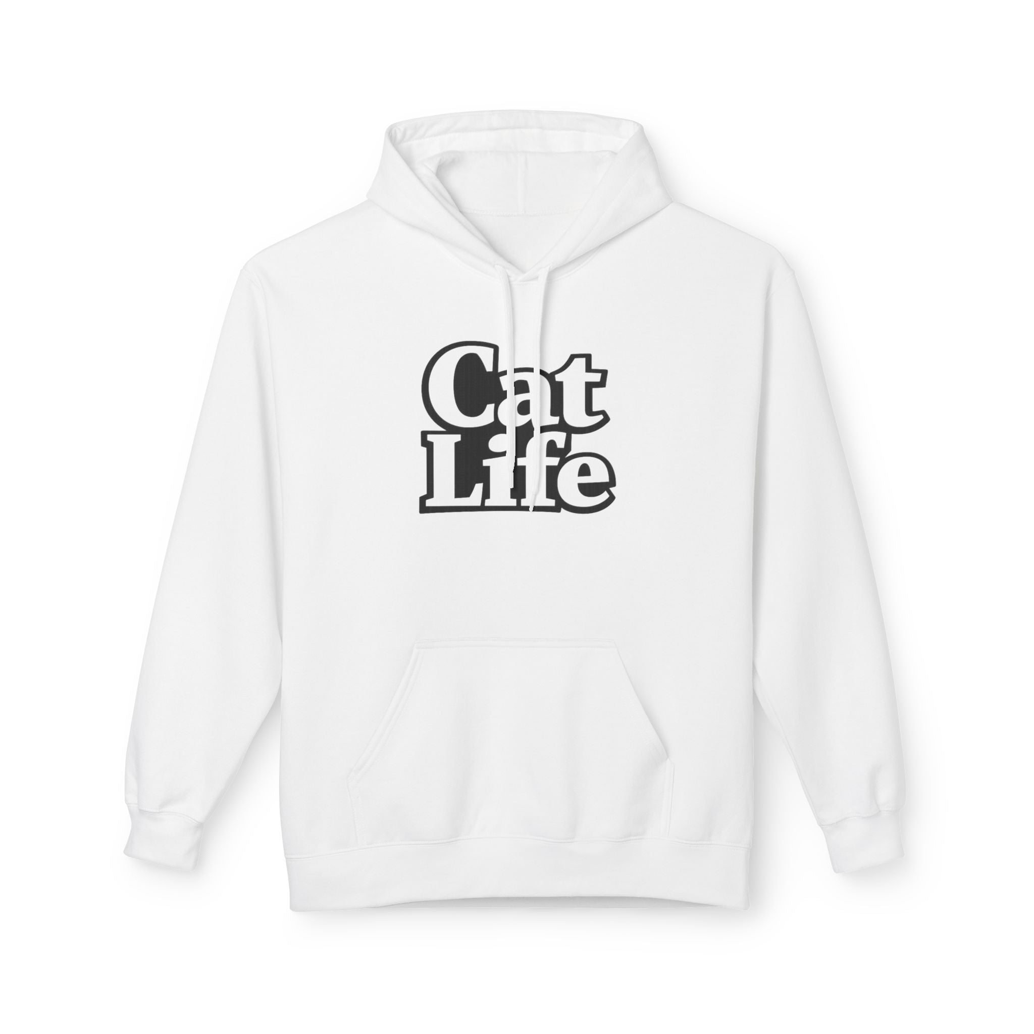 Cat Life Retro Text Hoodie | Cozy Cat Lover Sweatshirt | Cat Mom Gift