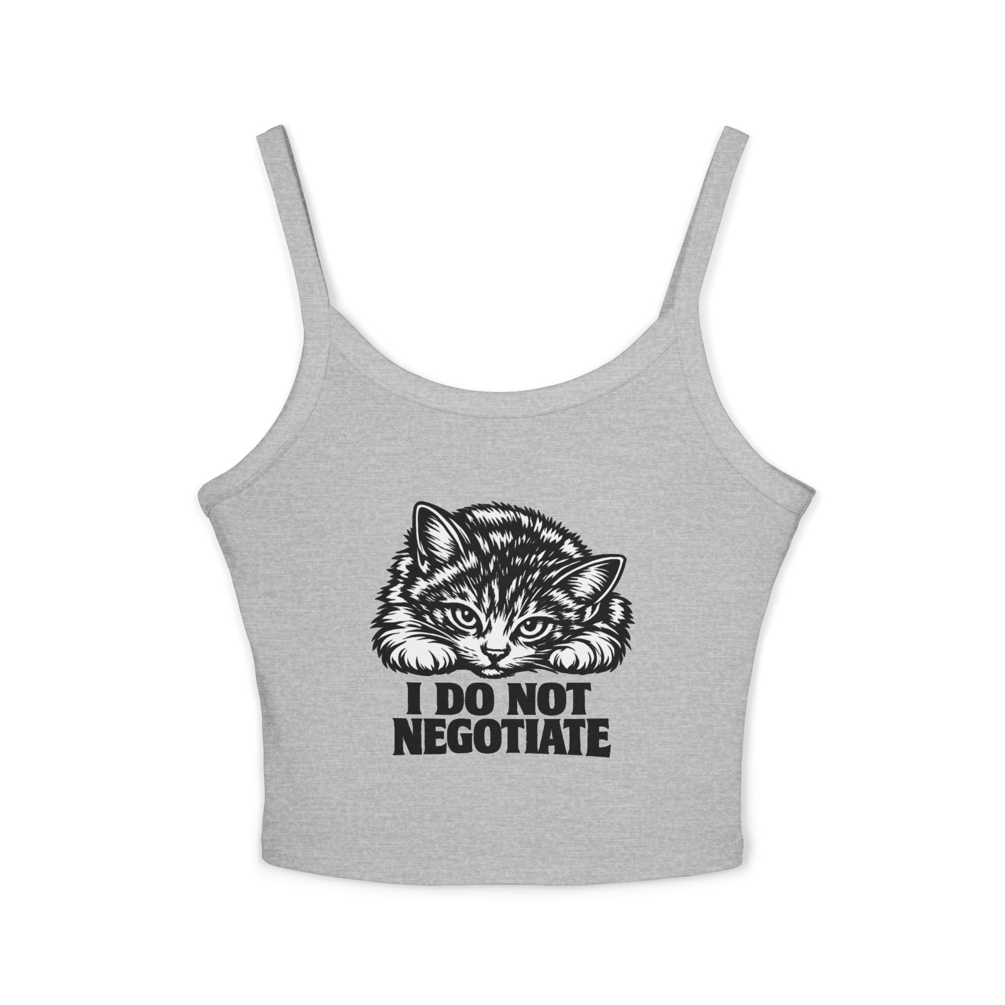 I Do Not Negotiate Cat Tank Top | Kitten Illustration Graphic | Cat Lover Gift