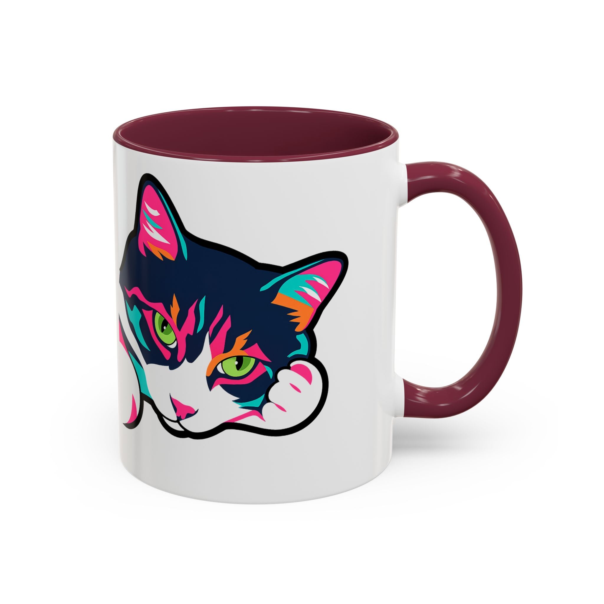 Lulu the Cat Pop-Art Attitude Mug - Bold, Colorful, and Cat-Approved