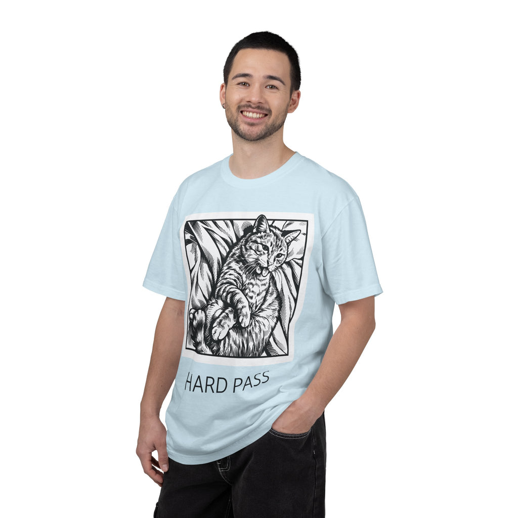 Hard Pass | Funny Floyd Cat Comfort Colors Tee | Sarcastic Cat Lover Gift | Cat Graphic Shirt
