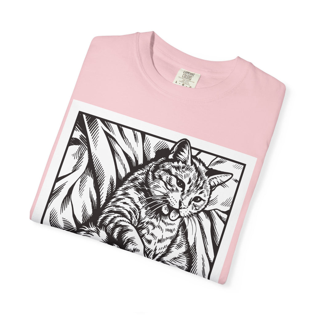 Hard Pass | Funny Floyd Cat Comfort Colors Tee | Sarcastic Cat Lover Gift | Cat Graphic Shirt