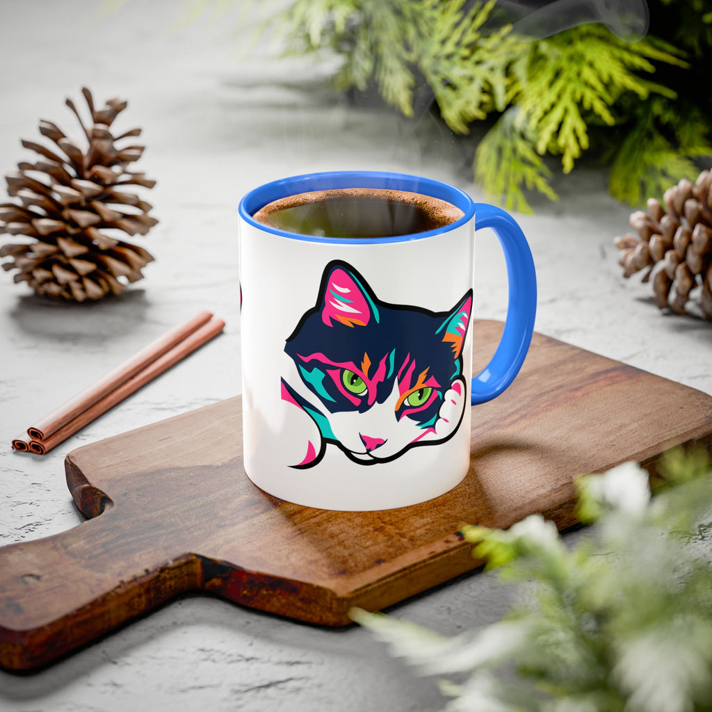 Lulu the Cat Pop-Art Attitude Mug - Bold, Colorful, and Cat-Approved