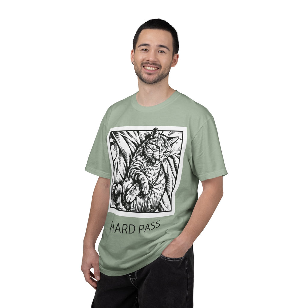 Hard Pass | Funny Floyd Cat Comfort Colors Tee | Sarcastic Cat Lover Gift | Cat Graphic Shirt