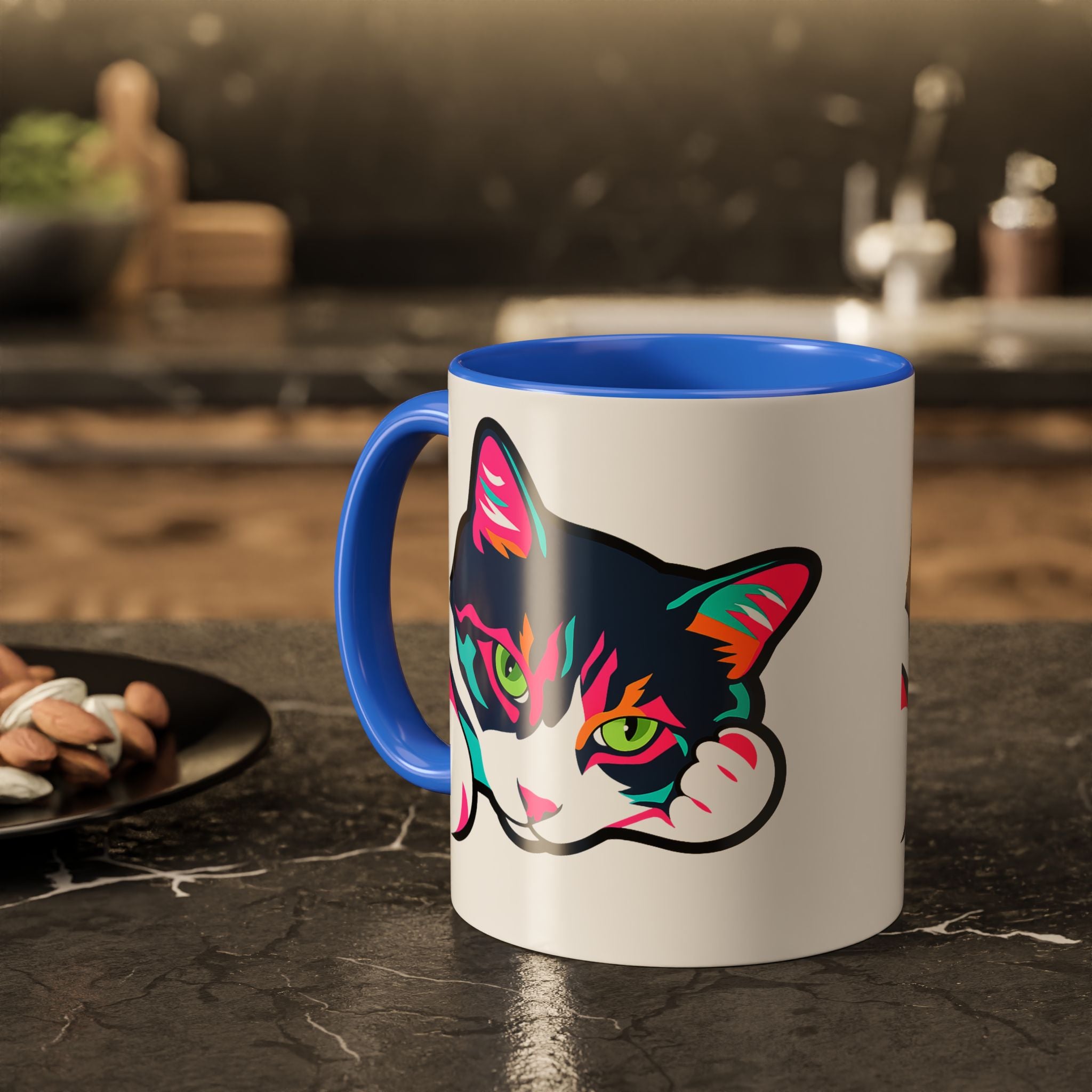 Lulu the Cat Pop-Art Attitude Mug - Bold, Colorful, and Cat-Approved