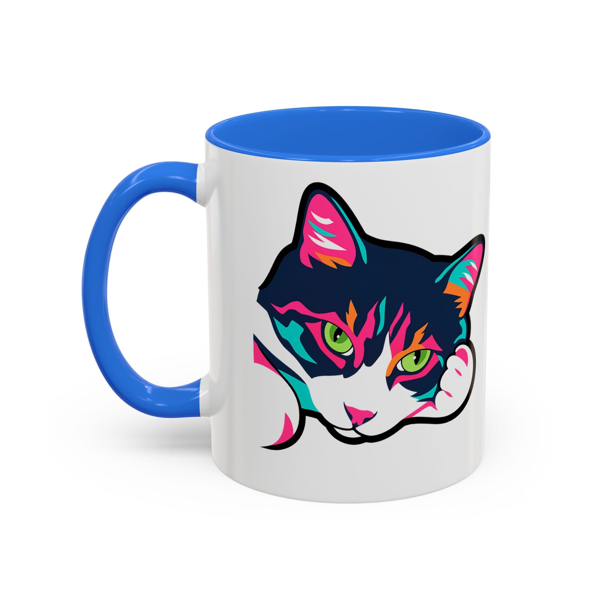 Lulu the Cat Pop-Art Attitude Mug - Bold, Colorful, and Cat-Approved