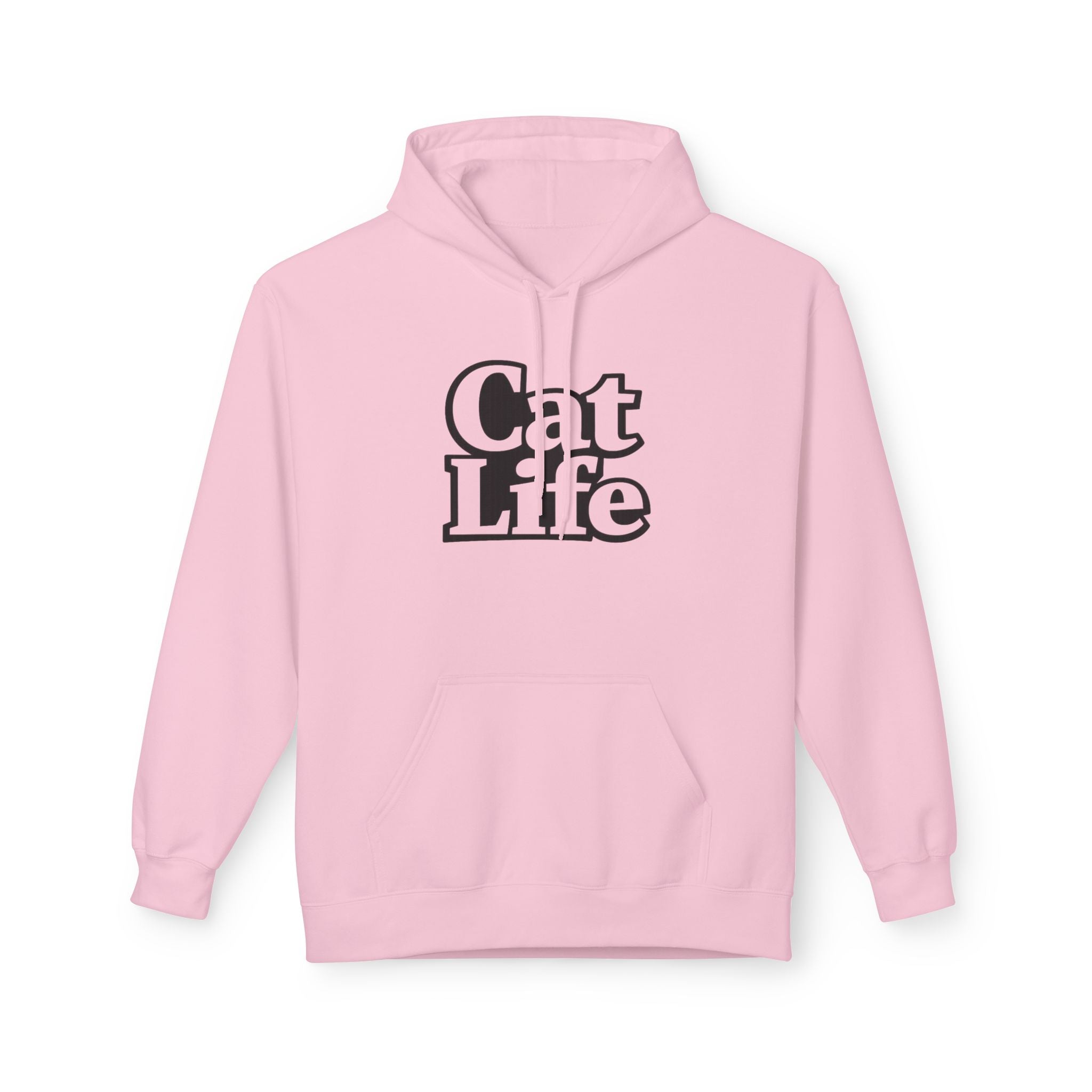 Cat Life Retro Text Hoodie | Cozy Cat Lover Sweatshirt | Cat Mom Gift