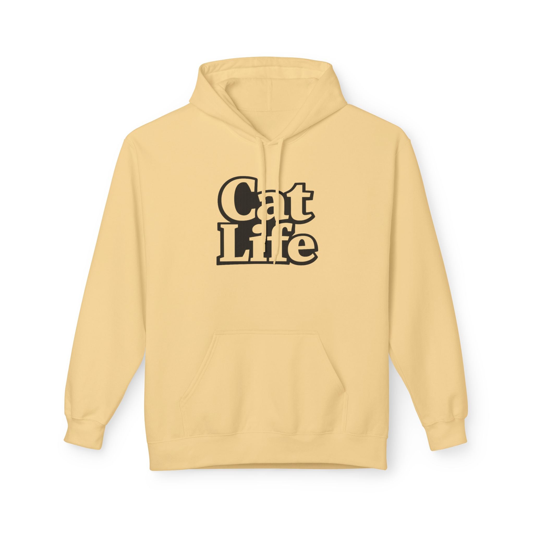 Cat Life Retro Text Hoodie | Cozy Cat Lover Sweatshirt | Cat Mom Gift