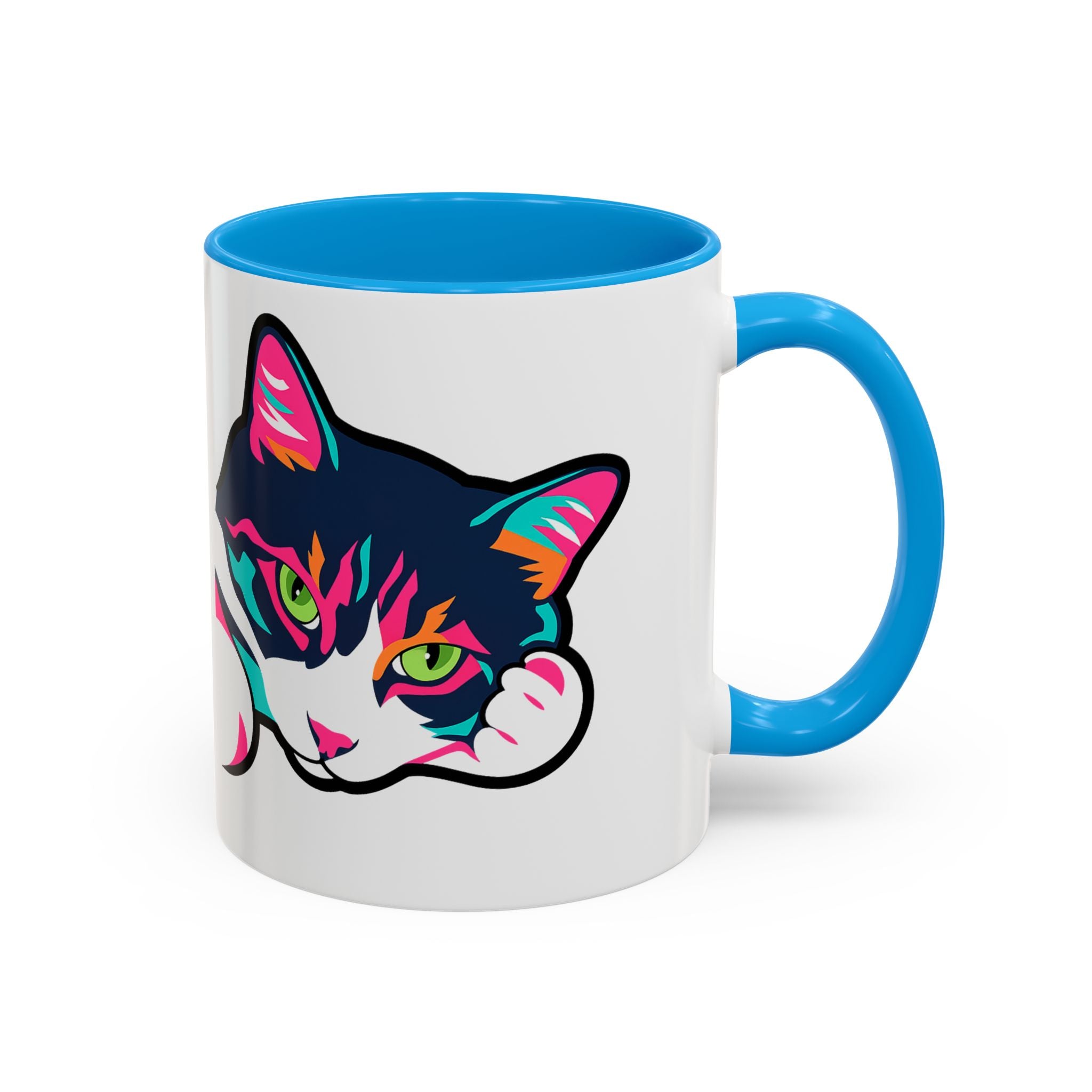 Lulu the Cat Pop-Art Attitude Mug - Bold, Colorful, and Cat-Approved