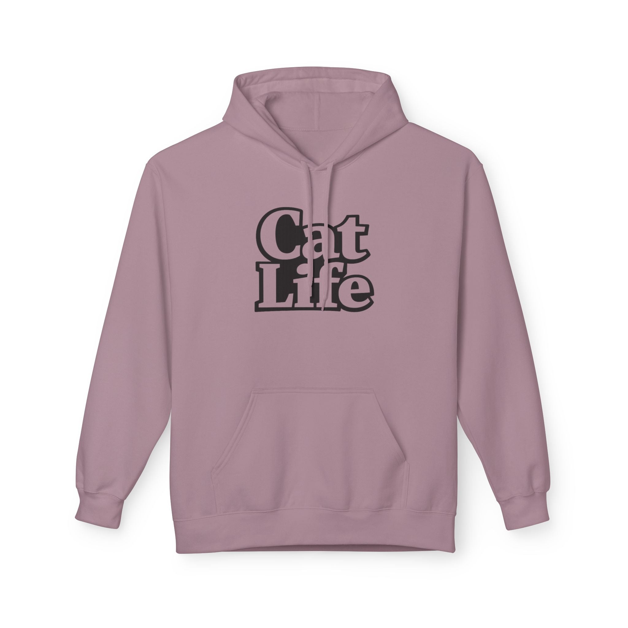 Cat Life Retro Text Hoodie | Cozy Cat Lover Sweatshirt | Cat Mom Gift
