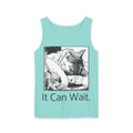 It Can Wait | Sleeping Cat Tank Top | Funny Cat Comfort Colors Tank | Sarcastic Cat Lover Gift