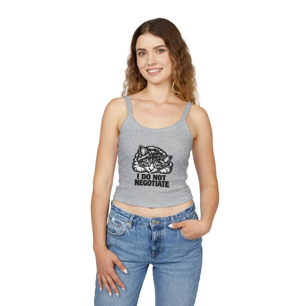 I Do Not Negotiate Cat Tank Top | Kitten Illustration Graphic | Cat Lover Gift
