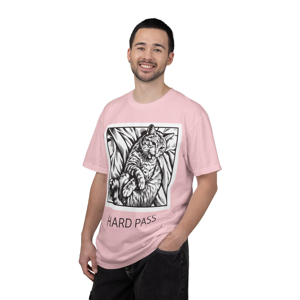 Hard Pass | Funny Floyd Cat Comfort Colors Tee | Sarcastic Cat Lover Gift | Cat Graphic Shirt