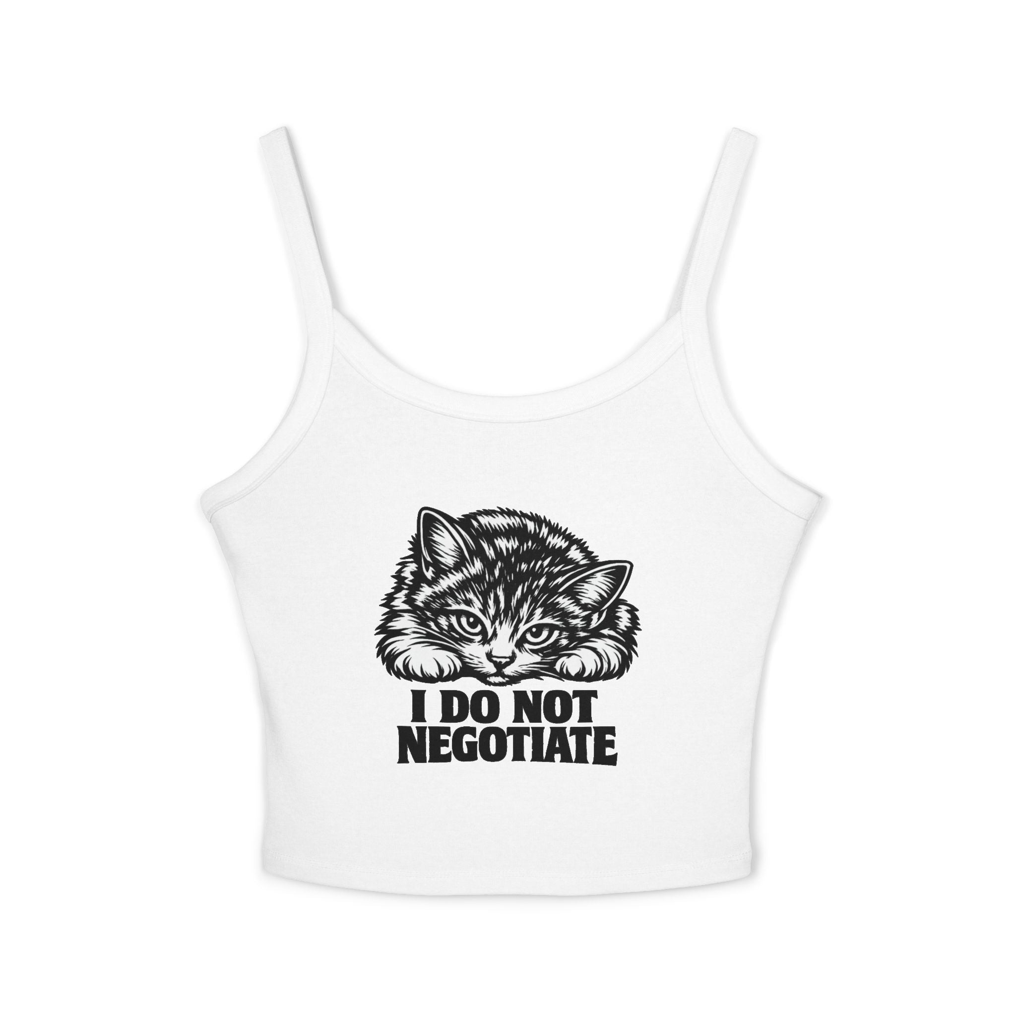 I Do Not Negotiate Cat Tank Top | Kitten Illustration Graphic | Cat Lover Gift