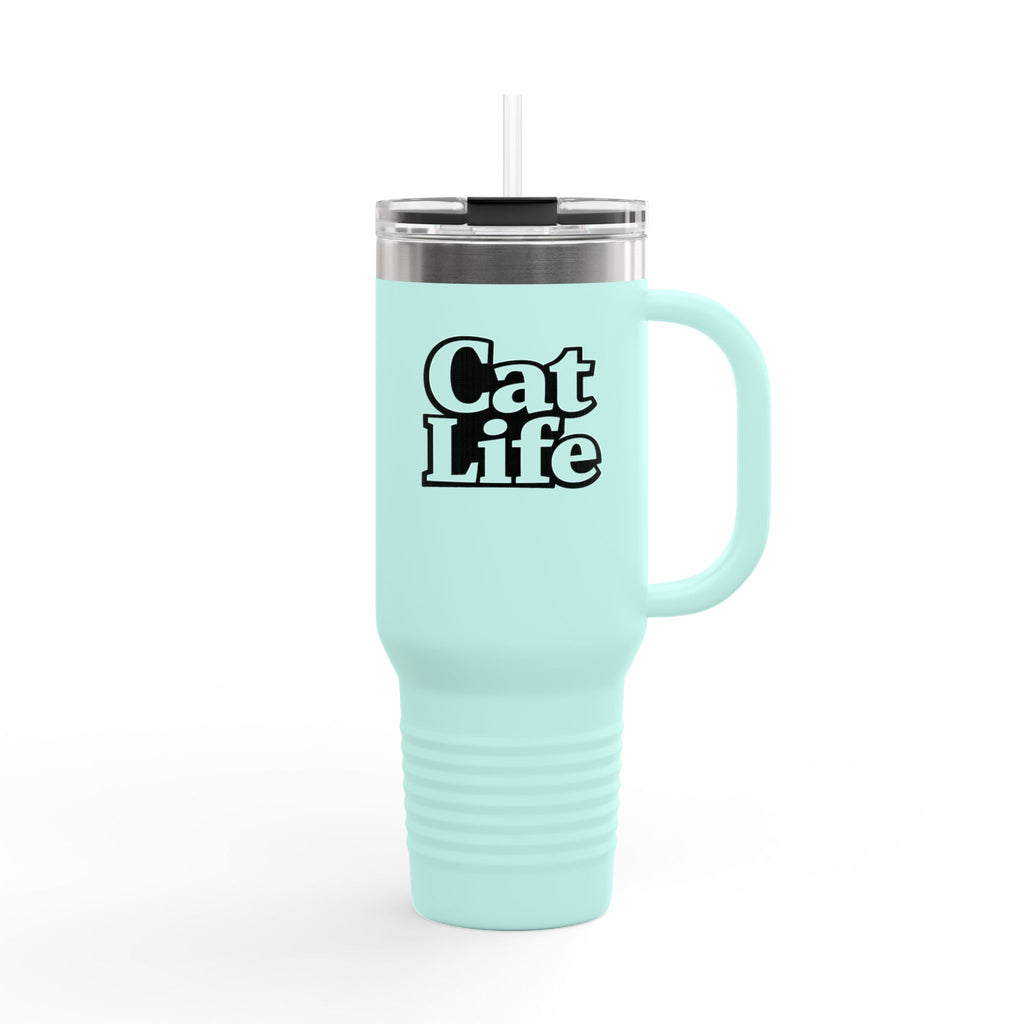 Cat Life - Neon Cat - Travel Mug | 40oz Insulated Tumbler