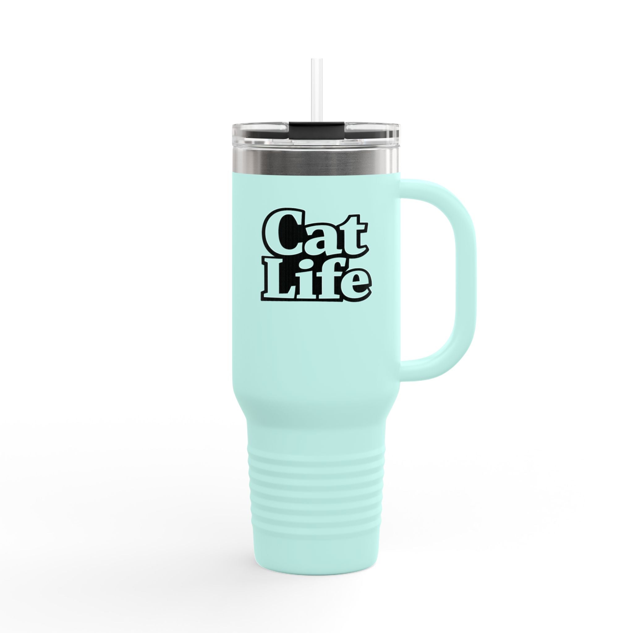 Cat Life - Neon Cat - Travel Mug | 40oz Insulated Tumbler