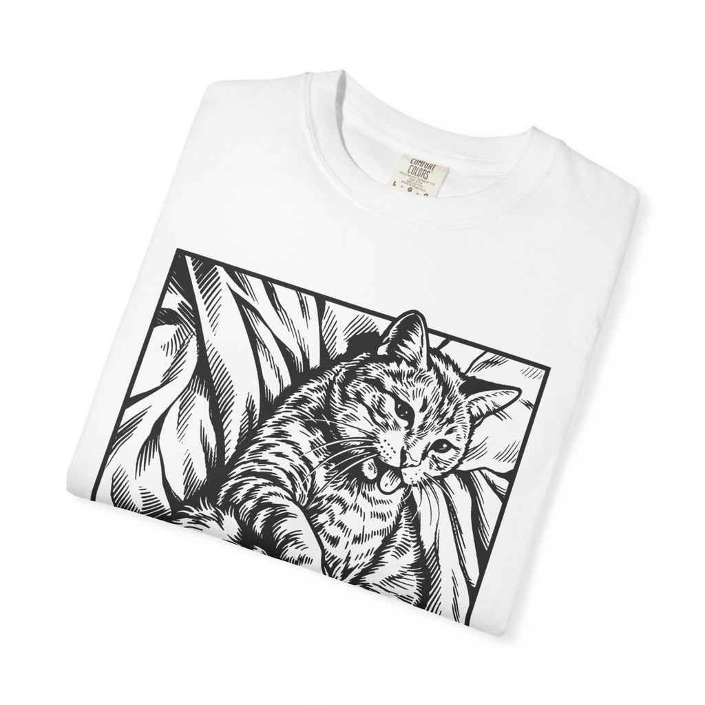 Hard Pass | Funny Floyd Cat Comfort Colors Tee | Sarcastic Cat Lover Gift | Cat Graphic Shirt