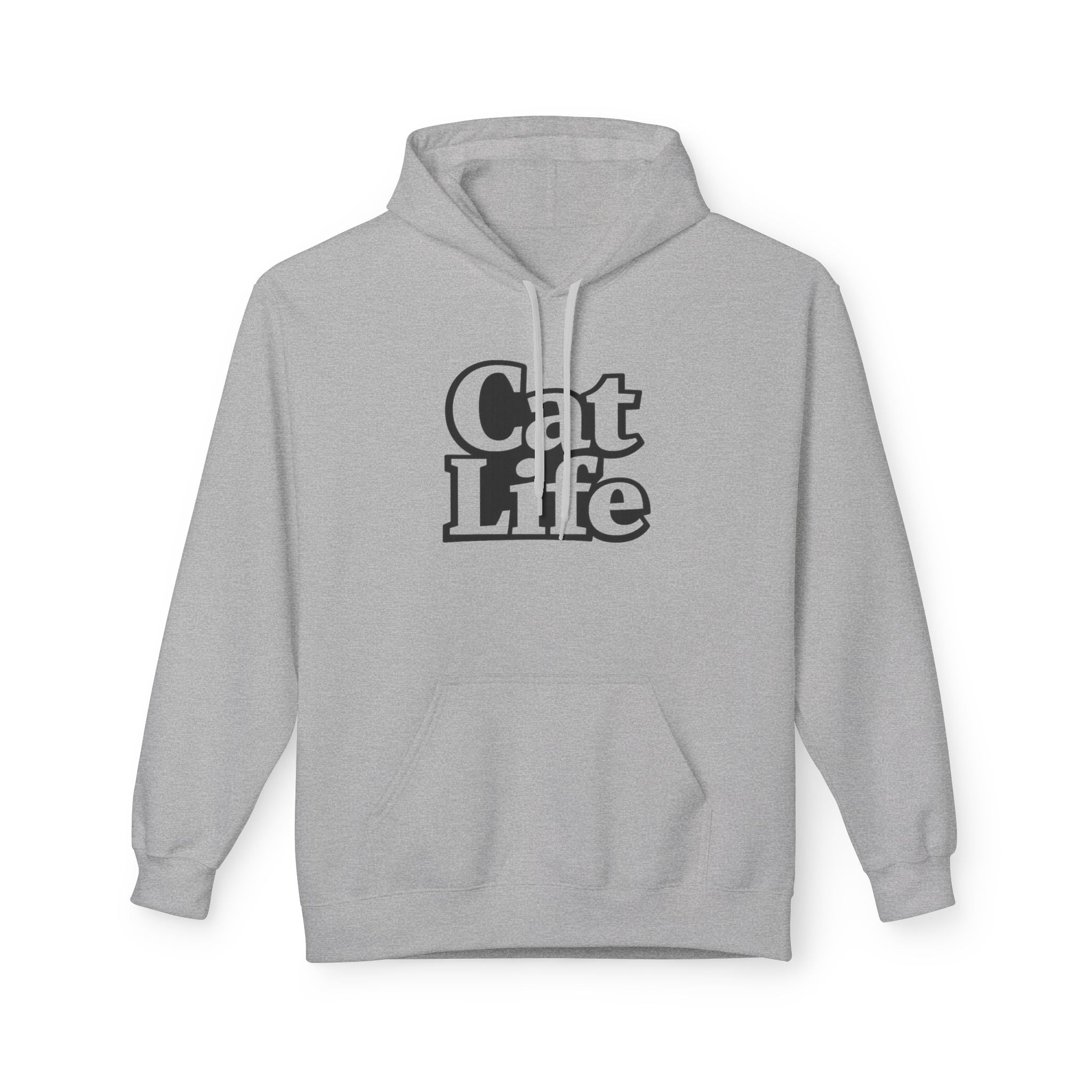 Cat Life Retro Text Hoodie | Cozy Cat Lover Sweatshirt | Cat Mom Gift