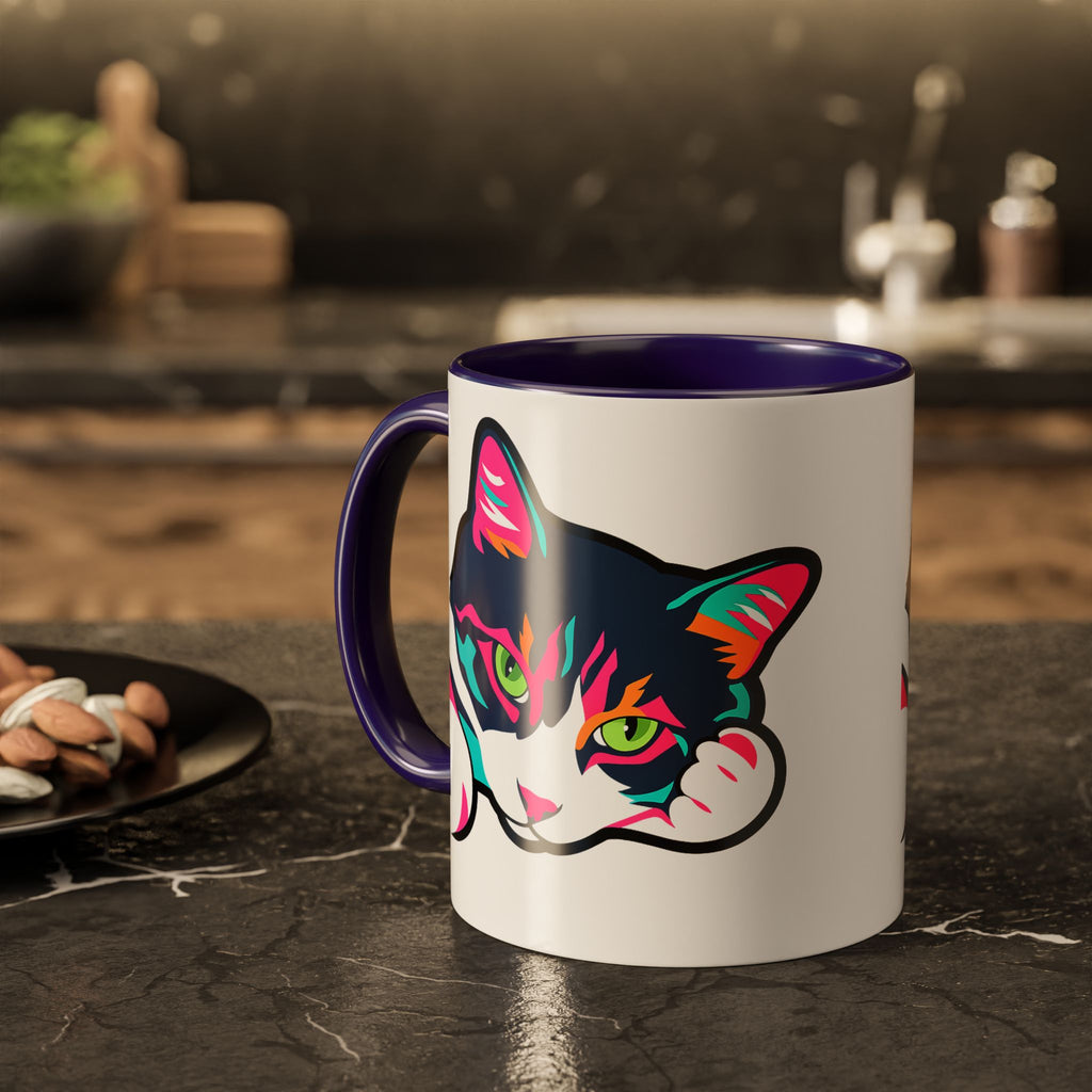 Lulu the Cat Pop-Art Attitude Mug - Bold, Colorful, and Cat-Approved