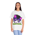 Neon Feline | Lulu Cat Face Comfort Colors Tee | Bold Neon Cat Graphic Shirt | Cat Lover Gift