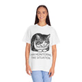 I Am Monitoring the Situation | Lulu Cat Loaf Comfort Colors Tee | Funny Cat Lover Shirt | Sarcastic Cat Gift
