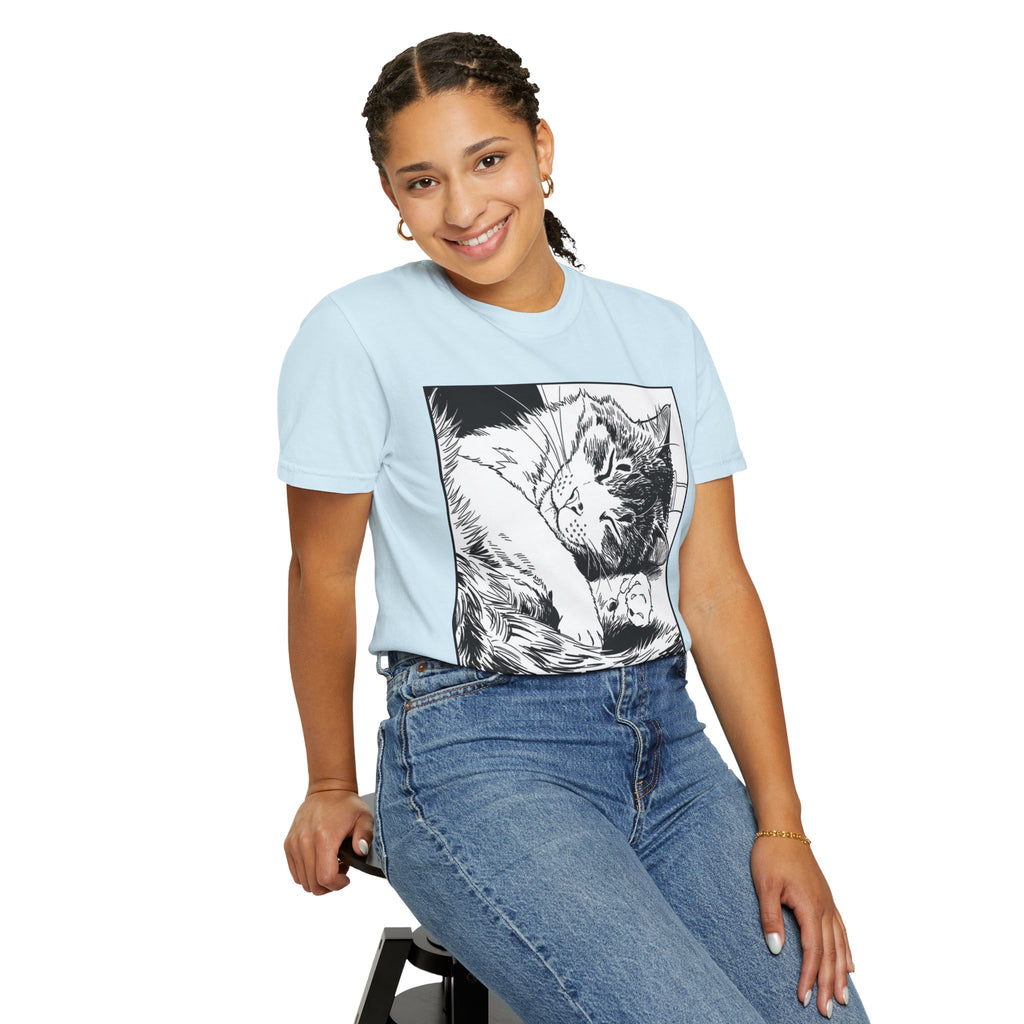 It Can Wait | Sleeping Cat Comfort Colors Tee | Funny Cat Lover Shirt | Sarcastic Cat Gift